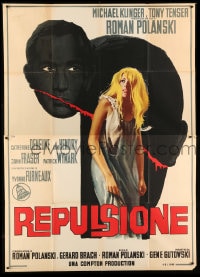 8f192 REPULSION Italian 2p 1966 Roman Polanski, sexy Catherine Deneuve, cool different art!