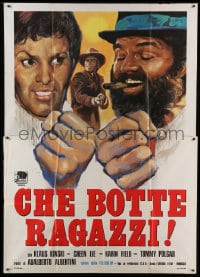 8f193 RETURN OF SHANGHAI JOE Italian 2p 1974 Klaus Kinski, Cheen Lie, wacky spaghetti western art!