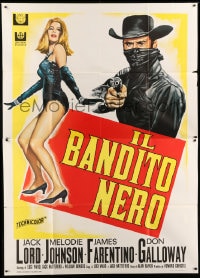 8f198 RIDE TO HANGMAN'S TREE Italian 2p 1967 art of masked cowboy Jack Lord & sexy Melodie Johnson!