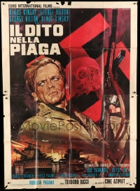 8f202 SALT IN THE WOUND Italian 2p 1969 different artwork of Klaus Kinski & swastika by Gasparri!