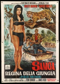 8f203 SAMOA QUEEN OF THE JUNGLE Italian 2p 1968 art of sexy barely-dressed Edwige Fenech by Stefano!