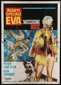 8f207 SEDUCTION BY THE SEA Italian 2p 1966 artwork of sexy Elke Sommer by Sandro Symeoni!