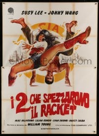 8f210 SISTER STREET FIGHTER Italian 2p 1976 different Sciotti art of sexy female kung fu star!