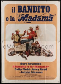 8f211 SMOKEY & THE BANDIT Italian 2p 1977 Solie art of Burt Reynolds, Sally Field & Jackie Gleason!