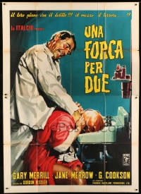 8f235 WOMAN WHO WOULDN'T DIE Italian 2p 1965 different DeSeta art of Gary Merrill drowning woman!