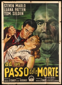 8f237 YOUNG CAPTIVES Italian 2p 1959 different Colizzi art of sexy Luana Patten attacked!