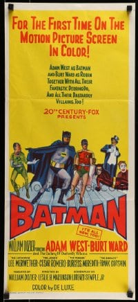 8g782 BATMAN Aust daybill 1966 DC Comics, great image of Adam West & Burt Ward w/villains!