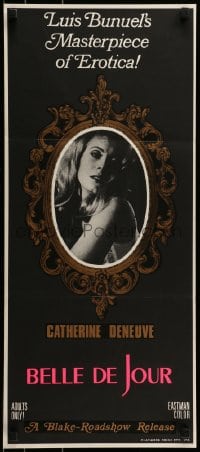 8g787 BELLE DE JOUR Aust daybill 1967 Luis Bunuel's Masterpiece of Erotica, sexy Catherine Deneuve!