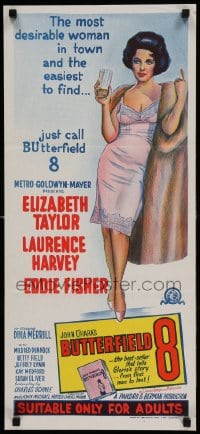 8g806 BUTTERFIELD 8 Aust daybill R1966 sexy Elizabeth Taylor is most desirable & easiest to find!
