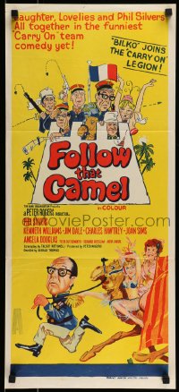 8g815 CARRY ON IN THE LEGION Aust daybill 1967 wacky art of Phil Silvers & cast, Follow That Camel!