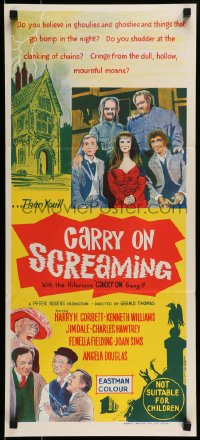8g818 CARRY ON SCREAMING Aust daybill 1966 do you believe in ghosties that go bump in the night?