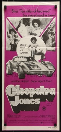8g828 CLEOPATRA JONES Aust daybill 1973 dynamite Tamara Dobson is the hottest super agent ever!