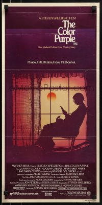 8g830 COLOR PURPLE Aust daybill 1985 Steven Spielberg, Whoopi Goldberg, from Alice Walker novel!