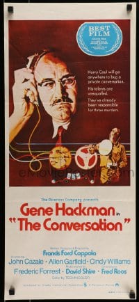 8g835 CONVERSATION Aust daybill 1974 Gene Hackman is an invader of privacy, Francis Ford Coppola!