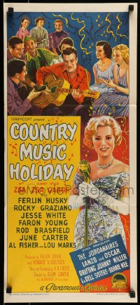 8g838 COUNTRY MUSIC HOLIDAY Aust daybill 1958 Zsa Zsa Gabor, Ferlin Husky & country music stars!