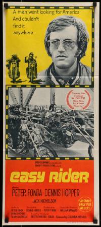8g863 EASY RIDER Aust daybill 1969 Peter Fonda, motorcycle classic directed by Dennis Hopper!