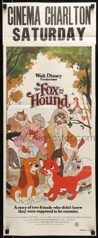 8g883 FOX & THE HOUND Aust daybill 1981 friends who didn't know they were supposed to be enemies!