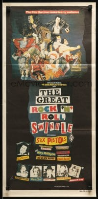 8g903 GREAT ROCK 'N' ROLL SWINDLE Aust daybill 1981 Sex Pistols' punk Sid Vicious, different!