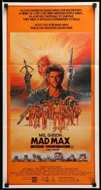 8g940 MAD MAX BEYOND THUNDERDOME Aust daybill 1985 art of Gibson & Tina Turner by Richard Amsel!