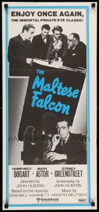 8g941 MALTESE FALCON Aust daybill R1980s Humphrey Bogart, Peter Lorre, directed by John Huston!