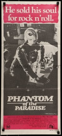 8g953 PHANTOM OF THE PARADISE Aust daybill 1974 Brian De Palma, Williams, second printing!