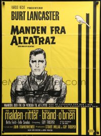 8g317 BIRDMAN OF ALCATRAZ Danish 1962 Burt Lancaster in John Frankenheimer's prison classic!