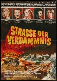 8g484 DAMNATION ALLEY German 33x47 1977 Jan-Michael Vincent, Peltzer action art of disaster!