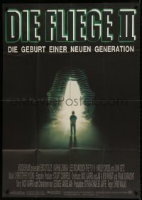 8g489 FLY II German 33x47 1989 Eric Stoltz, Daphne Zuniga, like father, like son, horror sequel, Mahon art