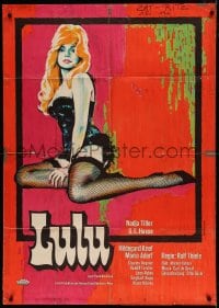 8g493 LULU German 33x47 1962 completely different art of sexy Nadja Tiller in the title role!