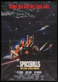 8g503 SPACEBALLS German 33x47 1987 Mel Brooks sci-fi Star Wars spoof, John Candy, Pullman!