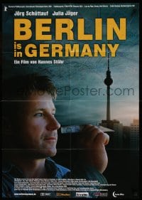 8g530 BERLIN IS IN GERMANY German 2001 cool image of the Fernsehturm TV tower over landscape!