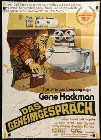 8g555 CONVERSATION German 1974 Peltzer art of Gene Hackman, Francis Ford Coppola!