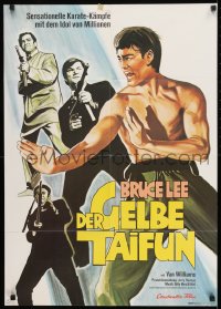 8g566 DER GELBE TAIFUN German 1976 wonderful different art of Bruce Lee as Kato!