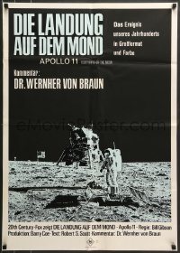 8g590 FOOTPRINTS ON THE MOON German 1969 the real story of Apollo 11, cool image of moon landing!