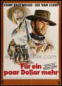 8g591 FOR A FEW DOLLARS MORE German R1978 Sergio Leone, art of Clint Eastwood & Kinski by Casaro!