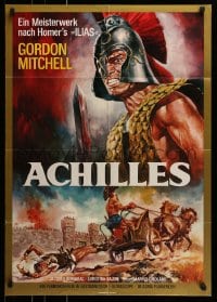 8g598 FURY OF ACHILLES German 1962 L'ira di Achille, cool completely different sword & sandal art!