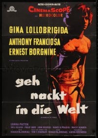 8g602 GO NAKED IN THE WORLD German 1961 sexy full-length Gina Lollobrigida, Franciosa!