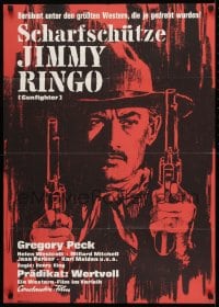 8g612 GUNFIGHTER German R1965 Gregory Peck, great different cowboy outlaw art!