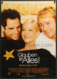8g642 KEEPING THE FAITH German 2000 Ben Stiller, Edward Norton, Jenna Elfman!