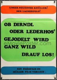 8g670 OB DIRNDL ODER LEDERHOSE - GEJODELT WIRD GANZ WILD DRAUFLOS German 1974 Wolfgang Bellenbaum!