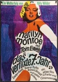 8g700 SEVEN YEAR ITCH German R1966 Billy Wilder, great different sexy art of Marilyn Monroe!