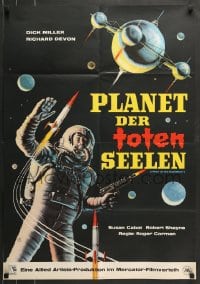 8g732 WAR OF THE SATELLITES German 1963 the ultimate in scientific monsters, cool astronaut art!