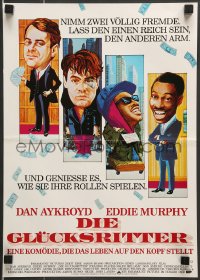 8g475 TRADING PLACES German 12x19 1984 Dan Aykroyd & Eddie Murphy are getting rich & getting even!
