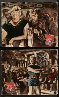 8g105 VIKINGS 2 German LCs 1958 different images of Kirk Douglas, Ernest Borgnine and cast!