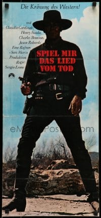 8g462 ONCE UPON A TIME IN THE WEST German 13x29 R1972 Leone, different full-length Henry Fonda!