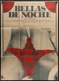 8g325 BELLAS DE NOCHE Mexican poster 1975 Jorge Rivero, Montenegro, art by Rafael Lopez Castro!