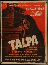 8g349 TALPA Mexican poster 1956 Alfredo B. Crevenna, Victor Manuel Mendoza, artwork of Lilia Prado