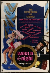 8g314 WORLD BY NIGHT English 1sh 1962 Luigi Vanzi's Il Mondo di notte, Italian showgirls!