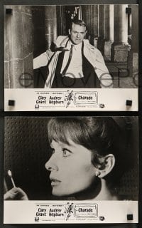 8g110 CHARADE 20 French LCs 1964 different images of Cary Grant & sexy Audrey Hepburn!