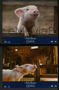8g191 CHARLOTTE'S WEB 8 French LCs 2006 Dakota Fanning, great images of classic pig!